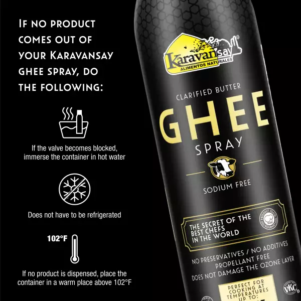 Karavansay Alimentos Naturales | Ghee Spray Original | 5 oz E.