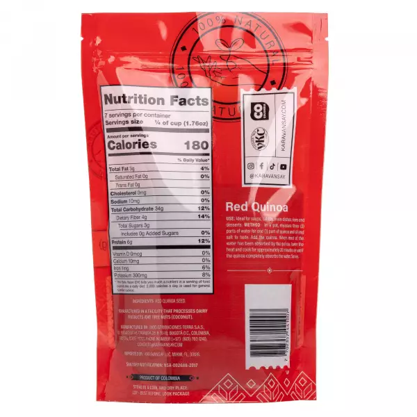 Karavansay Alimentos Naturales | Red Quinoa | 12 oz E.