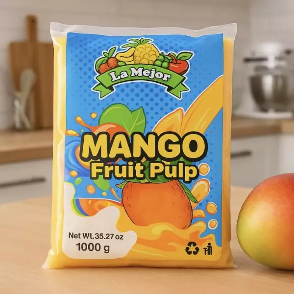 La Mejor Fruta en Pulpa | Mango Fruit Pulp | 10 Pack x 3.5 oz | 35.27 oz