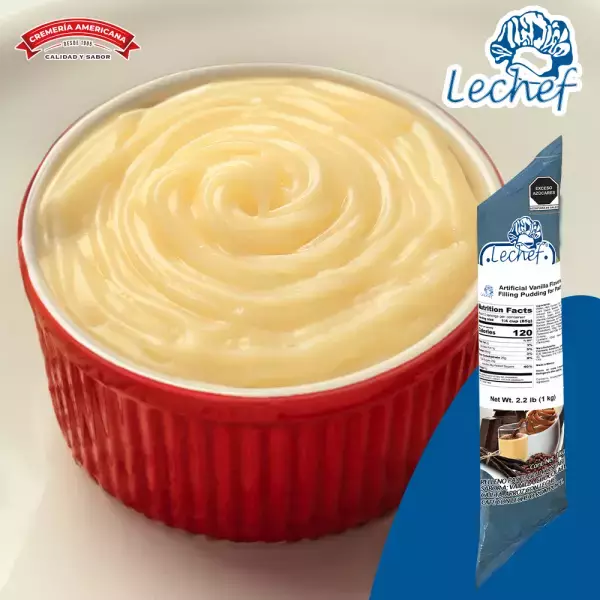 Lechef Vanilla Filling Pudding for Pastry - 13.2 lb E