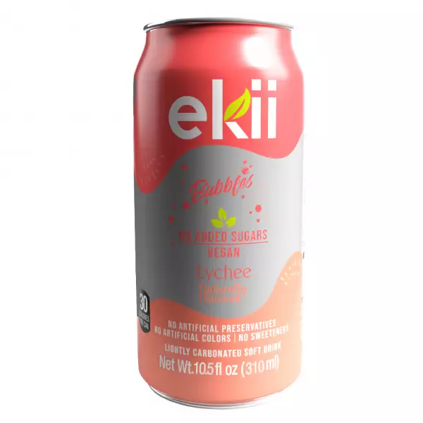Lightly carbonated/Lychee/Vegan/No Added Sugar/Low Calories/No Sweeteners/Can/10.5 fl oz