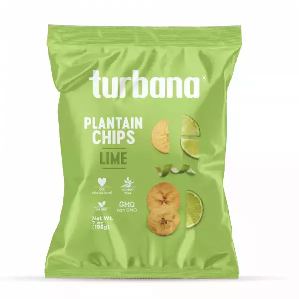 Lime Plantain Chips x 7 oz E