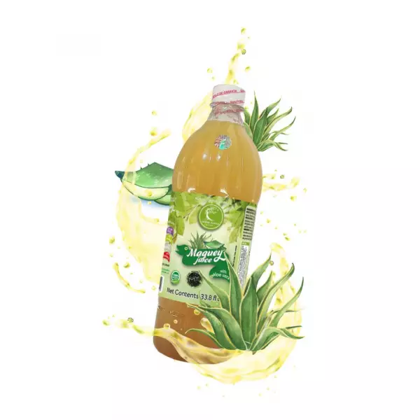 MAGUEY JUICE WITH ALOE VERA  - 33.8 ONZ  - PRODUCT 100% PURE MAGUEY