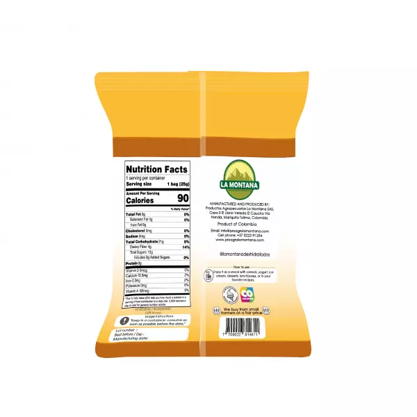 Mango dried snacks - 0.88 oz - 100% fruit natural - No sugar addied - Gluten Free