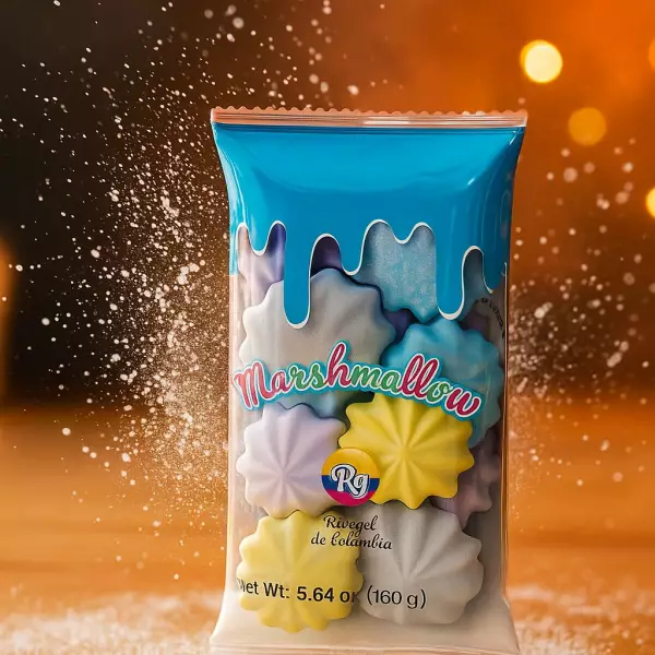 Marshmallows – 160g. Soft, fluffy, and delicately sweet. Perfect for snacking or desserts PL.