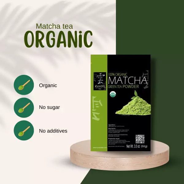 Matcha Tea - 1.76oz - 100% Organic - Green Tea - Vegan - Organic