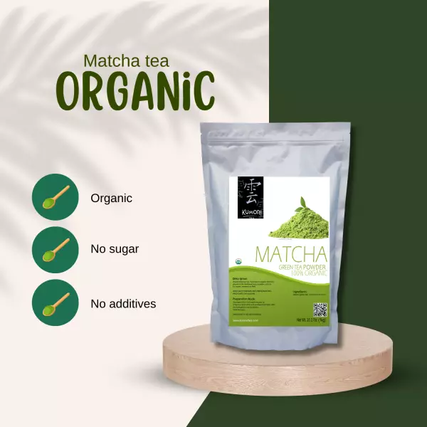 Matcha Tea - 35.27oz - 100% Organic - Green Tea - Vegan - Organic