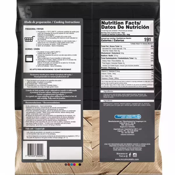 McCain | Cassava/Yuca  mini | 35 ozs. /56 units per bag retail E.