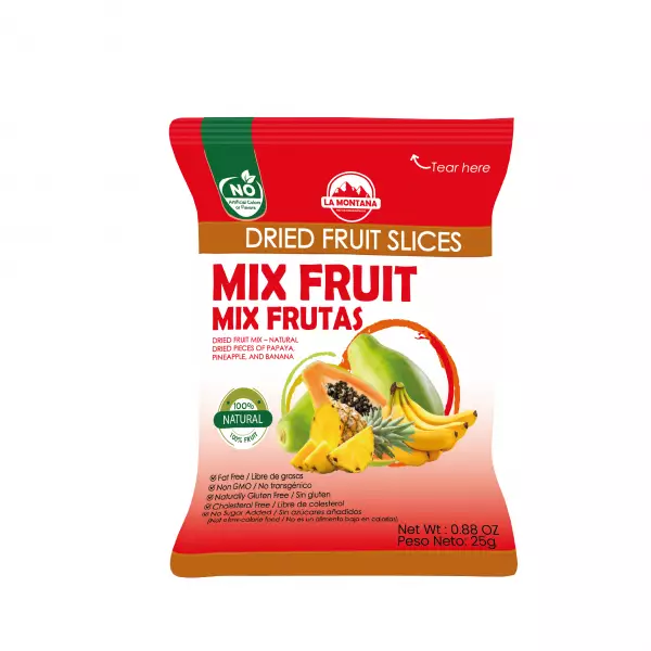 Mix Fruit dried snacks - 0.88 oz - 100% fruit natural - No sugar addied - Gluten Free