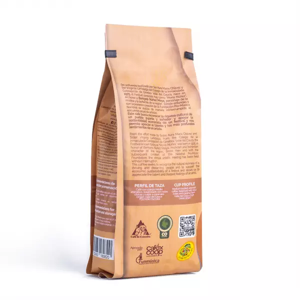 Mono Nuñez Coffee - Whole Bean 17.6 Oz Aromatic Coffee. With Citrus Notes