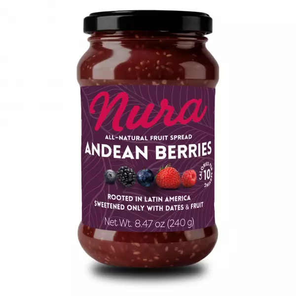Nura | All- Natural Fruit Spread: Andean Berries | 8.47 oz