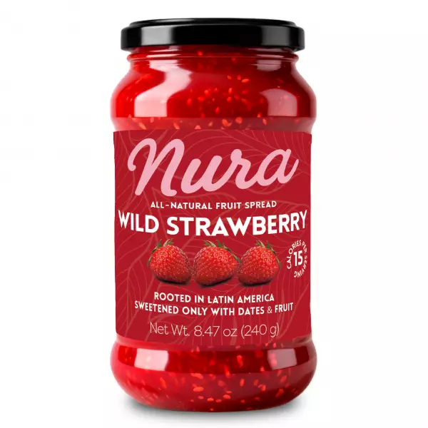 Nura | All- Natural Fruit Spread: Wild Strawberry | 8.47 oz