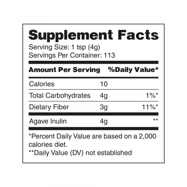 Organic Agave Inulin Powder - 1 lb