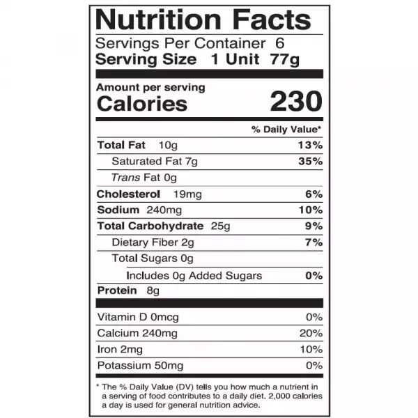 Pandeyuca / Yuca Cheese Roll Size Per Unit 15.6 Oz 12x6 units  E