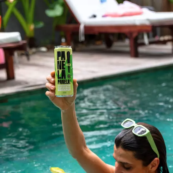 Panela!Panela! Sparkling Superdrink, Lime - 12 fl oz. No Refined Sugar, Organic, Vegan, Kosher