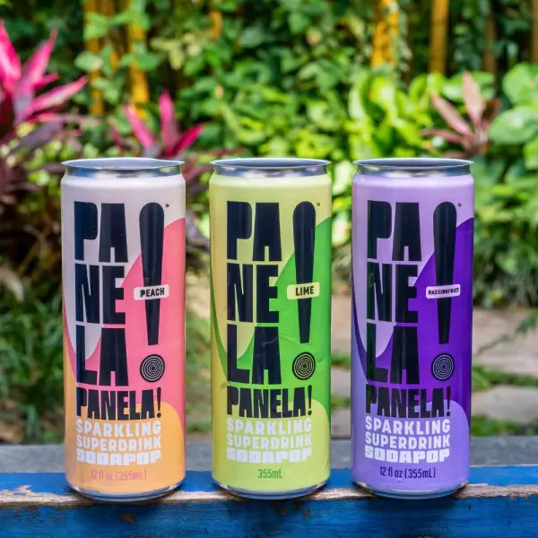 Panela!Panela! Sparkling Superdrink, Peach - 12 fl oz. No Refined Sugar, Organic, Vegan, Kosher