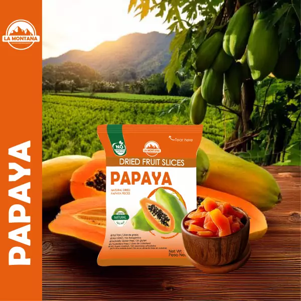 Papaya dried snacks - 0.88 oz - 100% fruit natural - No sugar addied - Gluten Free