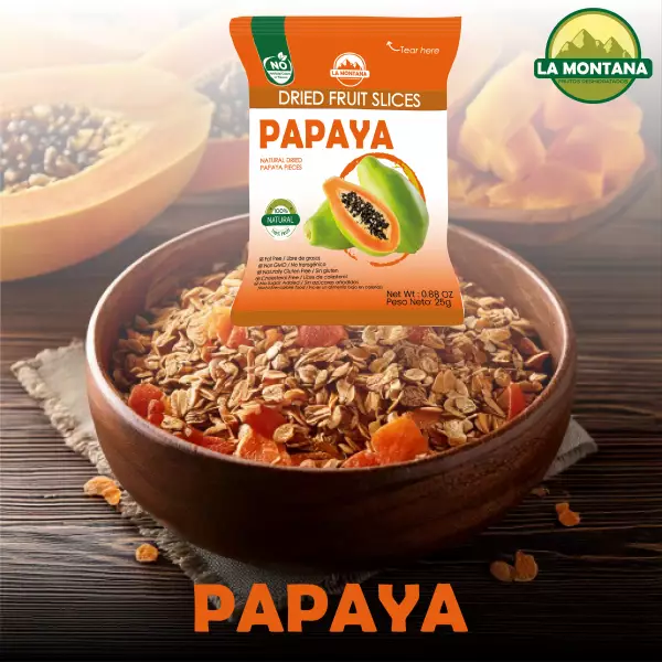 Papaya dried snacks - 0.88 oz - 100% fruit natural - No sugar addied - Gluten Free