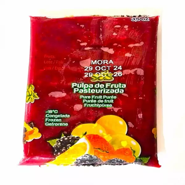 Pasteurized Blackberry Fruit Pulp - 35 oz (1.000gr) - Free Sugar - Kosher -  Easy Off E