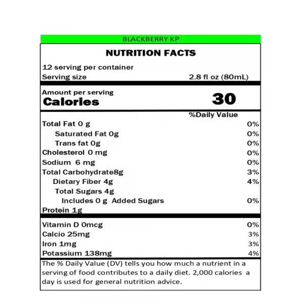 Pasteurized Blackberry Fruit Pulp - 35 oz (1.000gr) - Free Sugar - Kosher -  Easy Off E