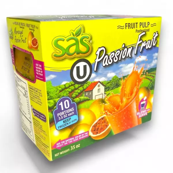 Pasteurized Passion Fruit - Fruit Pulp - 35 oz (1.000gr) - Free Sugar - Kosher -  Easy Off E