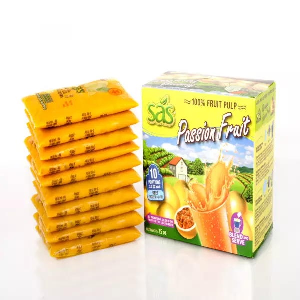 Pasteurized Passion Fruit - Fruit Pulp - 35 oz (1.000gr) - Free Sugar - Kosher -  Easy Off E