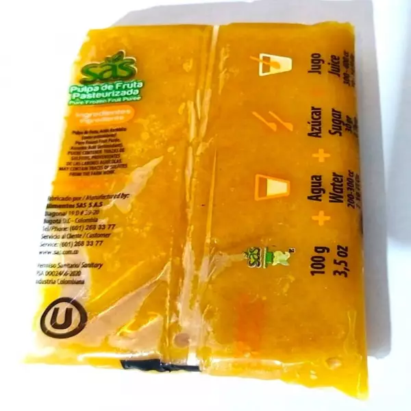 Pasteurized Passion Fruit - Fruit Pulp - 35 oz (1.000gr) - Free Sugar - Kosher -  Easy Off E