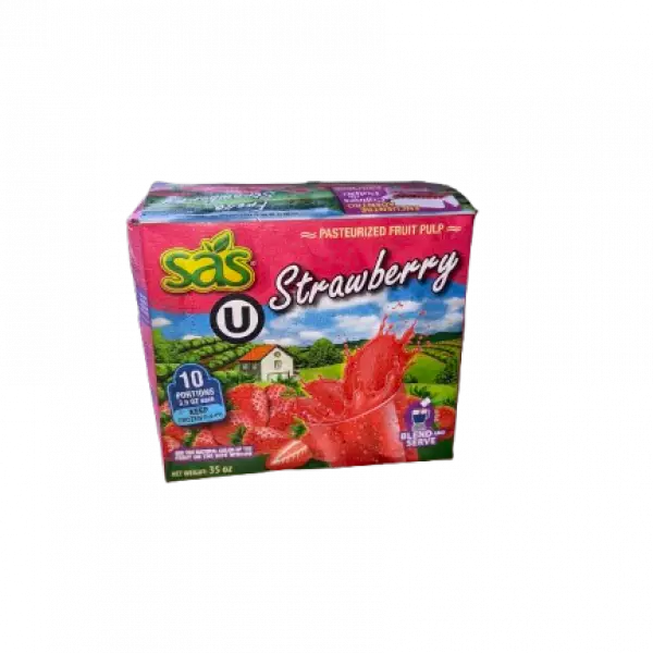 Pasteurized Strawberry Fruit Pulp - 35 oz (1.000gr) - Free Sugar - Kosher -  Easy Off E