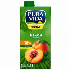 Pil - Peach Nectar - 33,8 fl oz - 18% contains juice - High in vitamin C