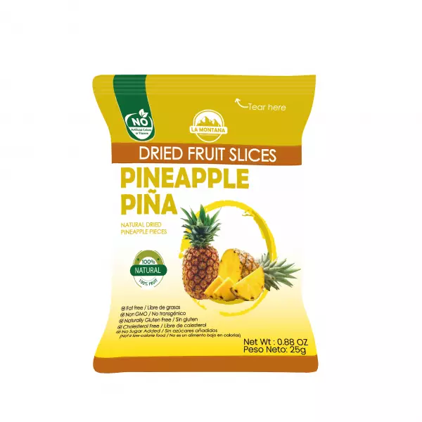 Pineapple dried snacks - 0.88 oz - 100% fruit natural - No sugar addied - Gluten Free