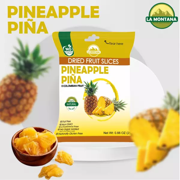 Pineapple dried snacks - 0.88 oz - 100% fruit natural - No sugar addied - Gluten Free