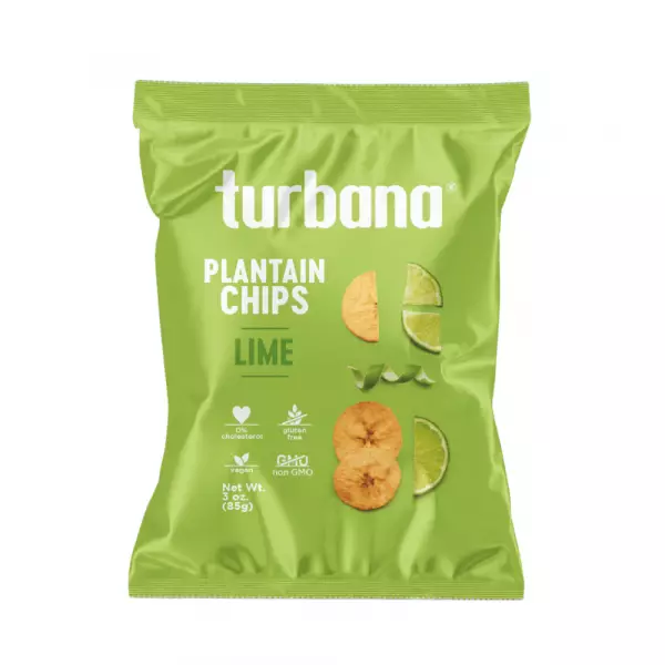 Plantain chips Lime 3 oz 24-count