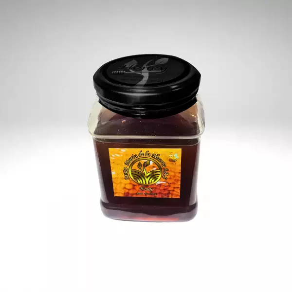Pure bee honey. Square Plastic Jar - 48 oz