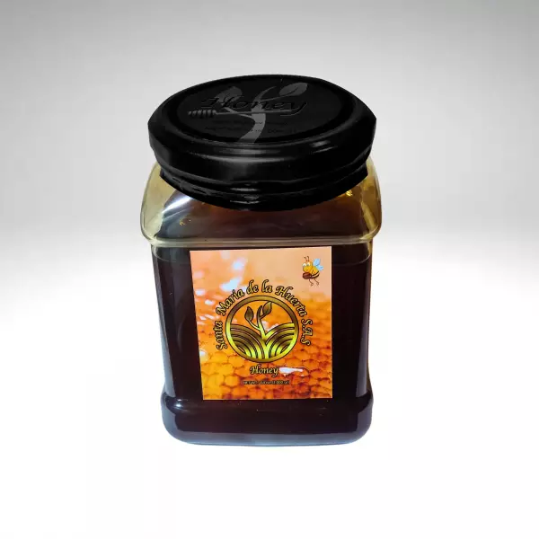 Pure bee honey. Square Plastic Jar - 64 oz