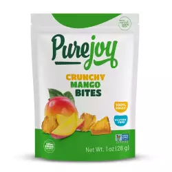 Pure Joy | Crunchy Mango Bites | 1 oz | One Ingredient | 100% Fruit  E
