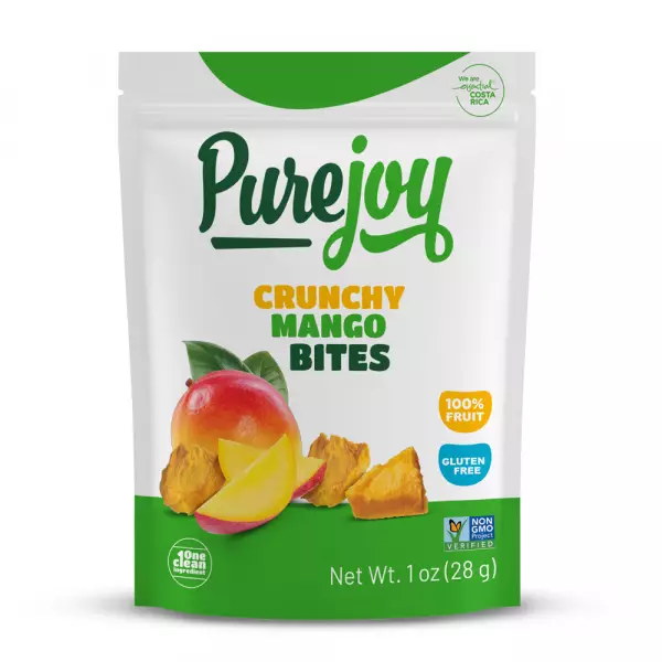 Pure Joy | Crunchy Mango Bites | 1 oz | One Ingredient | 100% Fruit