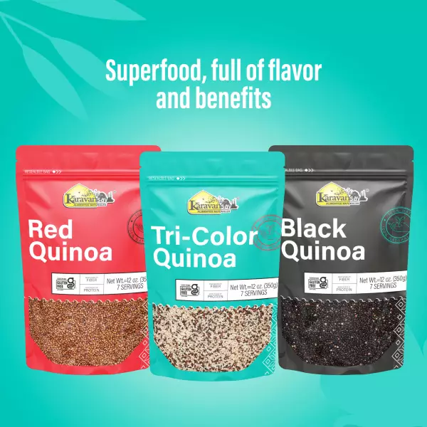Quinua Black, Red and Tricolor - Pack of three x 36 oz E