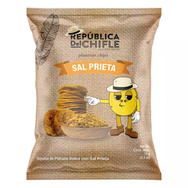 Republica del Chifle | Sweet plantain chips with Sal Prieta flavor | 2.5 oz