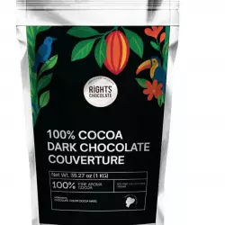 Rights Chocolate | 100% Dark Chocolate Coverture bitter Chocolate | 35,27 oz