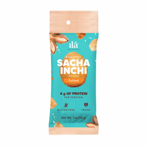 Salted Roasted Sacha Inchi Snacks 1.058 oz High Protein Excellent Source of Omega 3 Vegan Keto