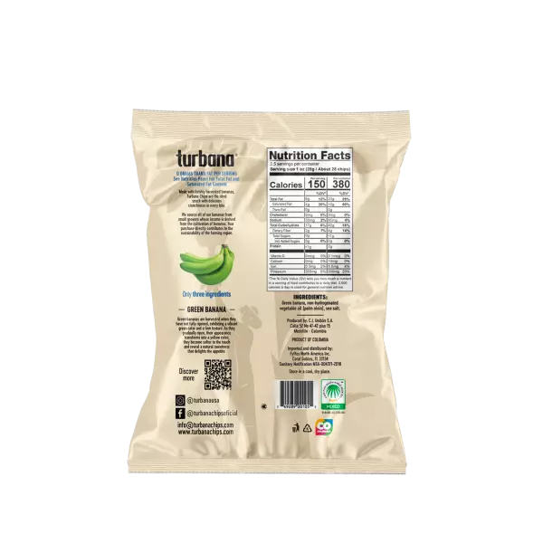 Sea salt Banana chips 2.5 oz E
