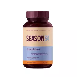 SEASON34-Menopause Urinary Tract Support - 60 Ct - Urgency, Frequency - D-Mannose, Cranberry 40% PAC
