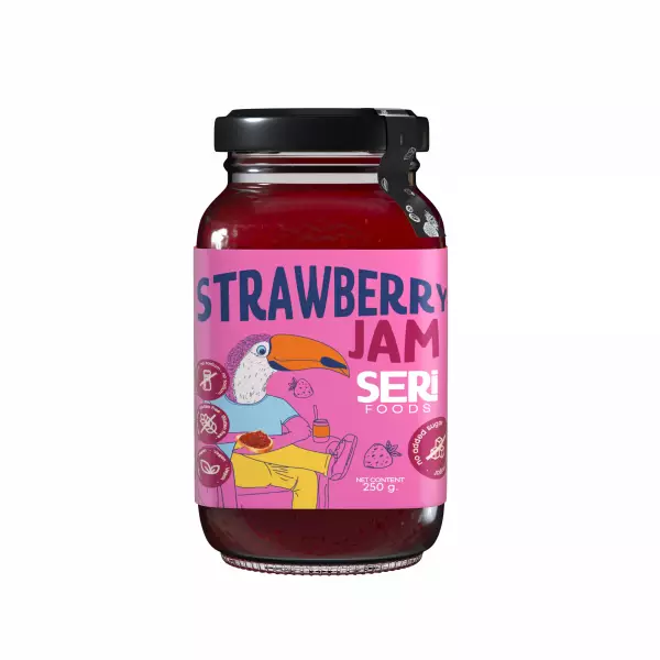 Serifoods Jams 8.8 Oz - No Sugar Added - Guava. Berries. Strawberry. Pineapple.