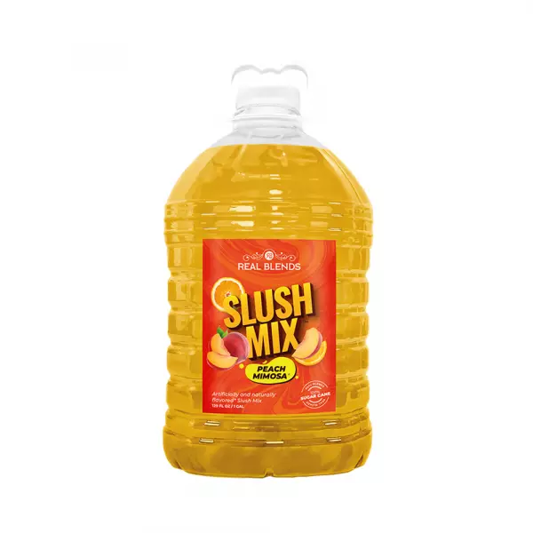 Slushie Mix 1:5 - Peach Mimosa - 128 fl oz - Pure Cane Sugar - Natural Flavor