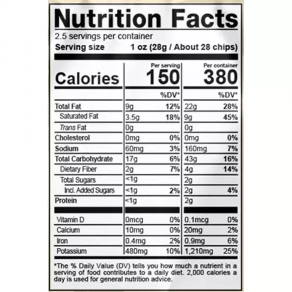 Sour cream & onions Banana chips 2.5 oz E