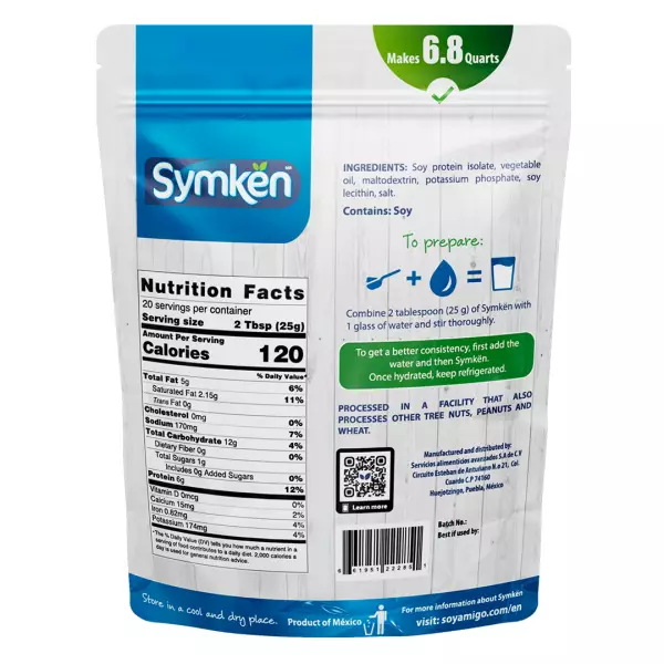 Soy Milk Powder 17.6 Oz - No Added Sugar - Vegan - Gluten free - Lactose free - Non-GMO