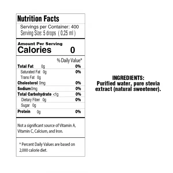 Stevia liquid sweetener 150 ml E.D