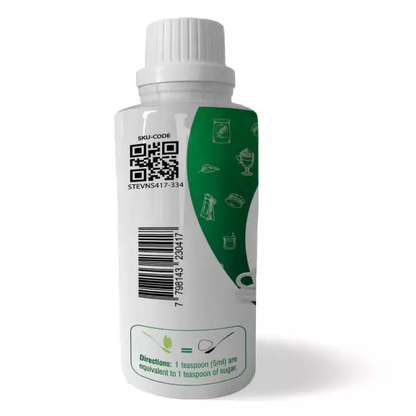 Stevia Liquid Sweetener Drops - 3.34 Fl Oz -  Zero Calorie, Carb, Sugar.