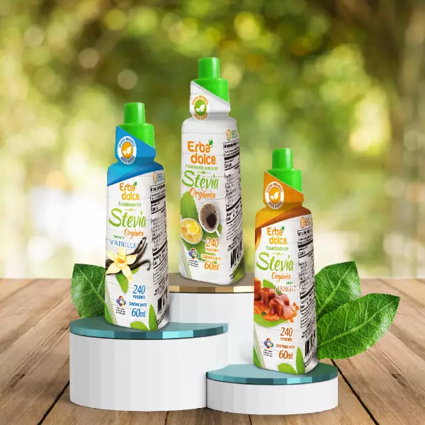 Stevia liquid sweetener pack of 3 flavors.