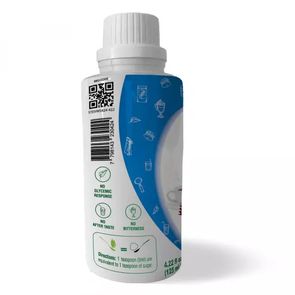Stevia Liquid Sweetener with Sucralose - 4.22oz - Zero Calorie, Carb, Sugar.